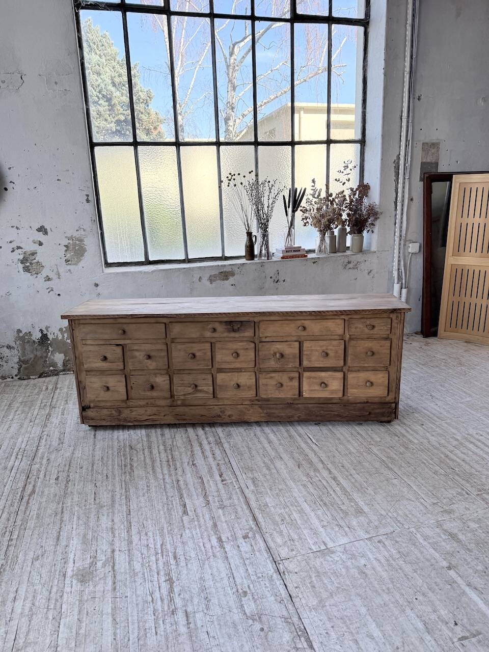 1950s workshop furniture in pine