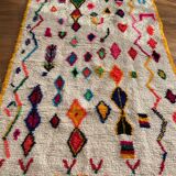 Moroccan Berber carpet Azilal multicolored and fluorescent
