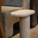 "Table d'appoint en travertin "Bold