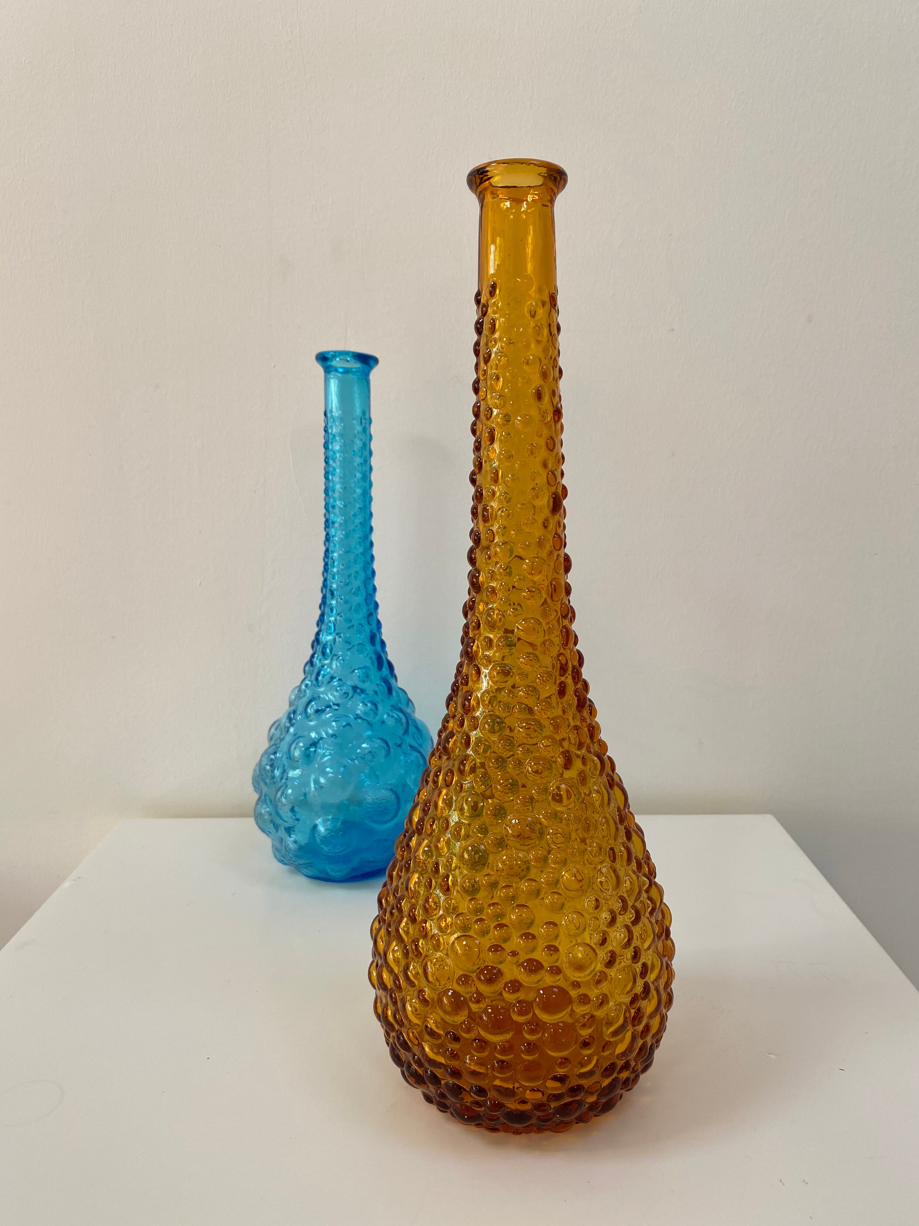 Carafe ambrée italienne d’Empoli