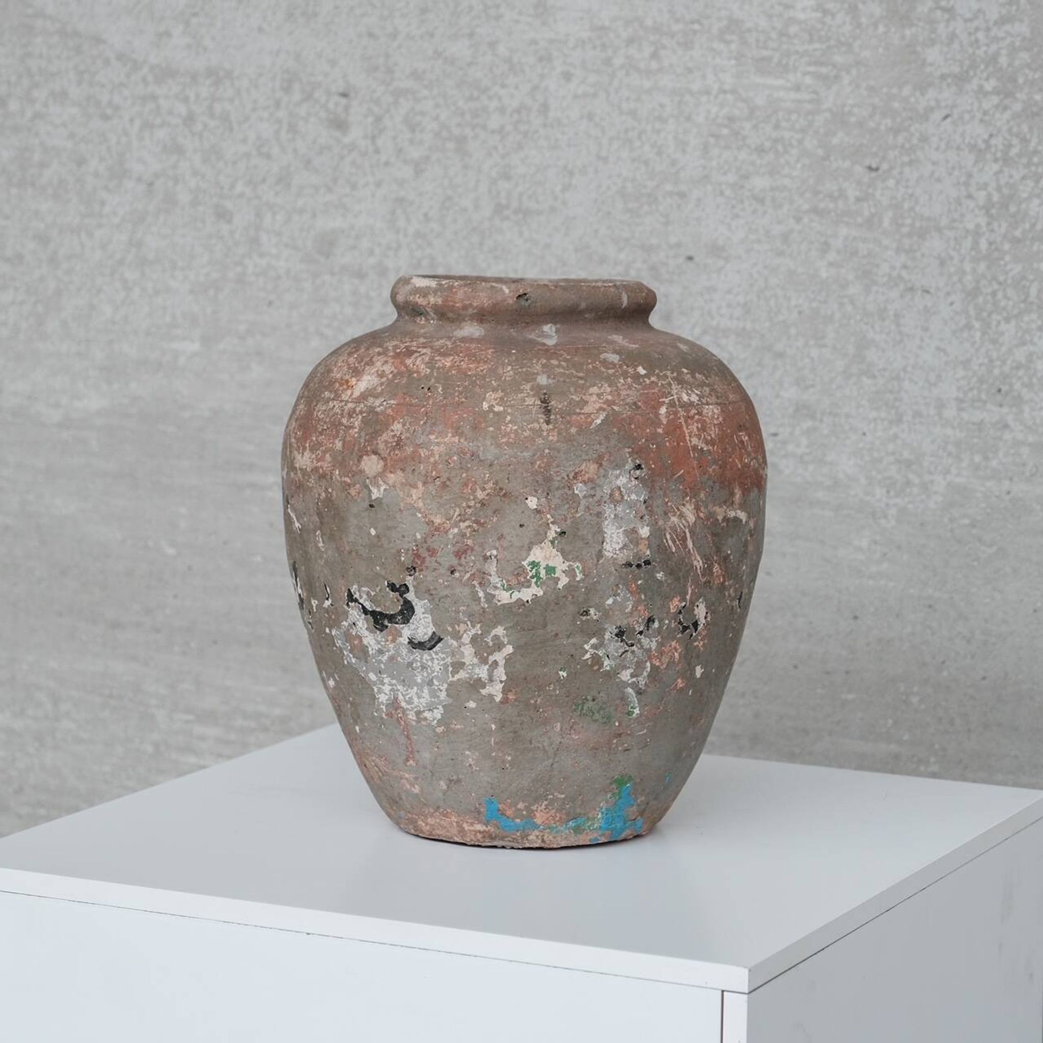 Antique Italian Patinated Ceramic Vase