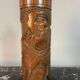 Japanese Carved Bamboo Samurai Lamp Base, Mid-20th Century. Ref.: TL2003
