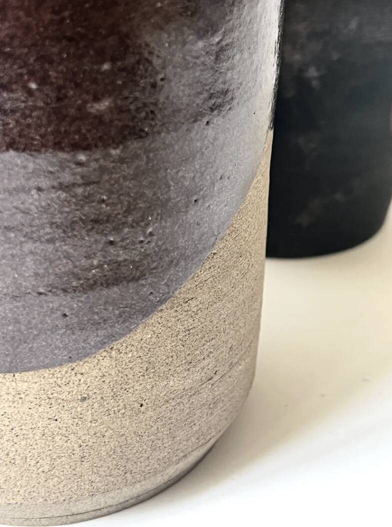 Céramique - Vase soliflore en grès émaillé, France vers 1970