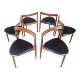 Set of 6 tripod chairs in rosewood by Hans Olsen for Frem Røjle - DK-60s