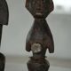 Set of 4 decorative handcrafted African wooden sculptures, mid-century.