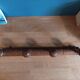 Coat rack wood 4 hooks patinated deco