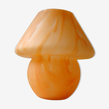 Vintage mushroom lamp in hand-blown glass