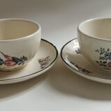 Old earthenware cups Villeroy & Boch 1562 Old Strasbourg