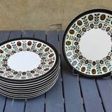 10 flat plates Boch la Louvière 60s