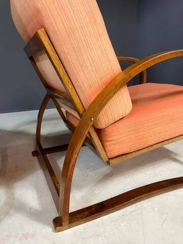 Pair of H-70 lounge chairs by Jindřich Halabala for UP Závody Brno, Czechoslovakia, 1930s, 88 × 65 × 85 cm