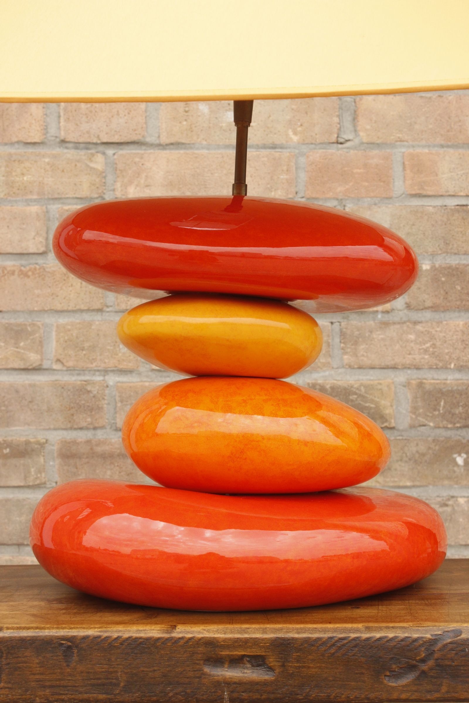 Vintage pebble lamp by François Chatain, France 1980s