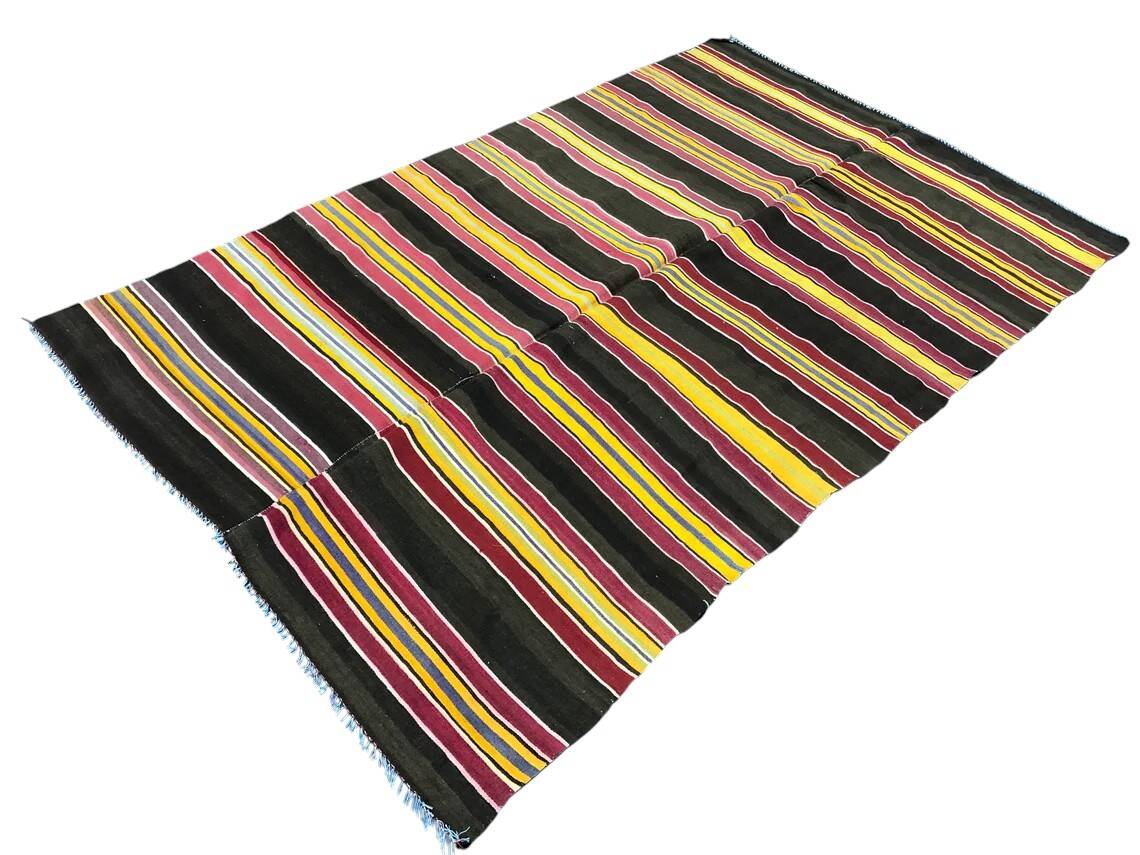 Vintage Handwoven Tribal Kilim Rug
