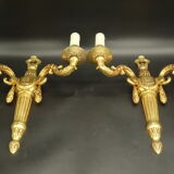 Large pair of garland wall light Louis XVI style - PETITOT France
