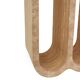 Modern Pair of Italian Ivory Travertine Consoles with Semi-Circular Arches