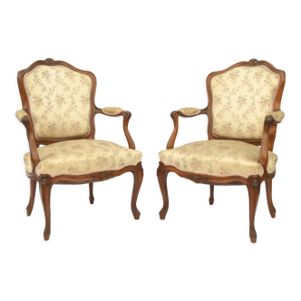 Pair of Louis XV style armchairs