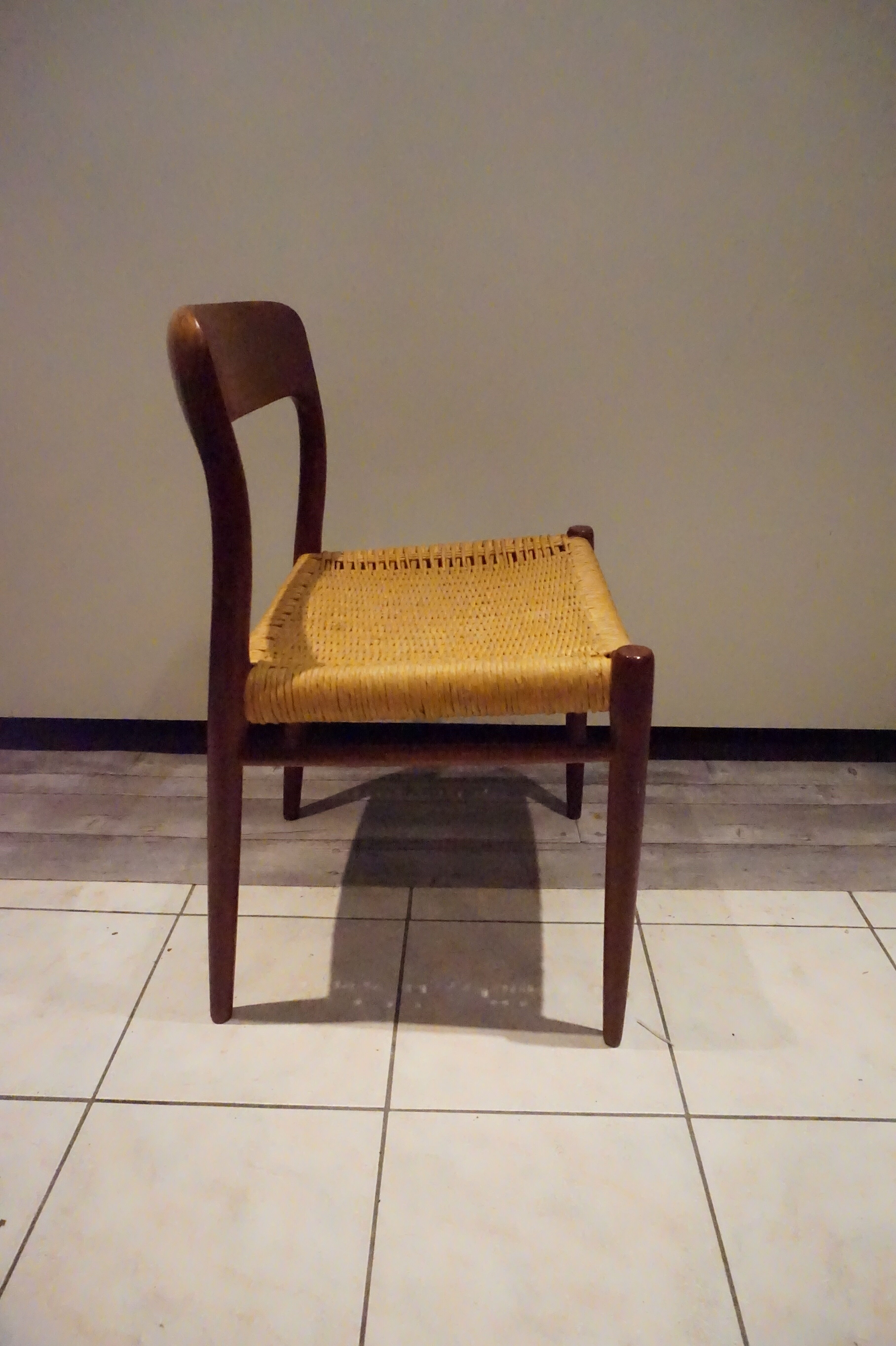 4 chairs Danoises Teck Model 75 from N.O.Moller