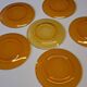 Lot de 6 assiettes à dessert en verre jaune de chez Duralex en bon état