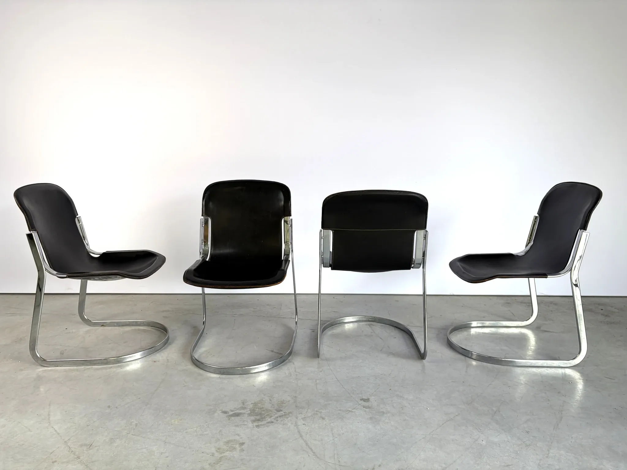 Vintage dining chairs by Cidue set of 4, 1970s