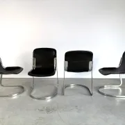 Chaises de salle à manger vintage par Cidue, ensemble de 4, années 1970