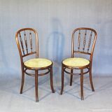 Set de 2 chaises Kohn bistrot cannées 1920 - bentwood -