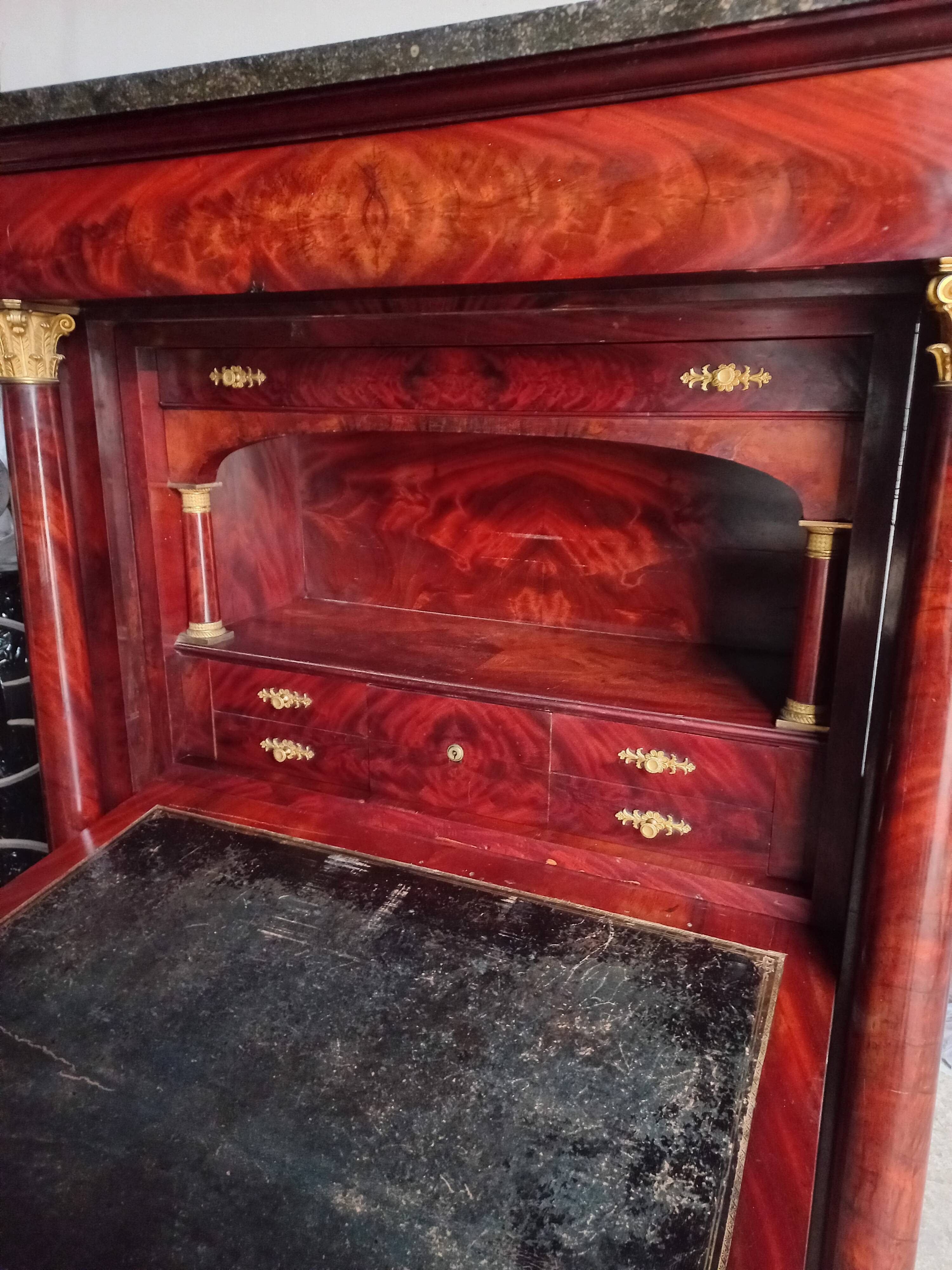 Empire Period Corinthian Bronze Secretary