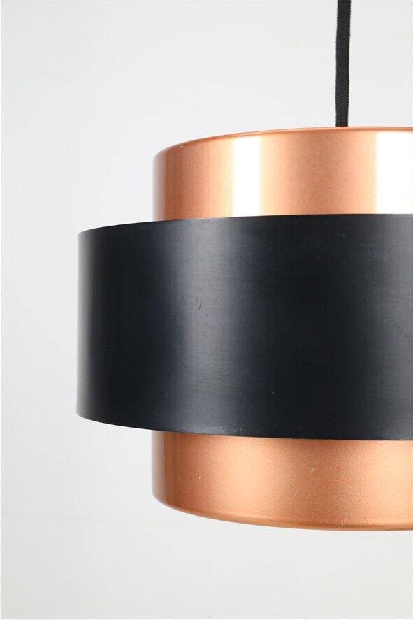 Set of 2 Fog & Mørup / Jo Hammerborg “Juno” pendant lamps / Mid-century Danish modern design / Copper / 1960s / 1970s