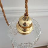 Chiseled glass hand lamp