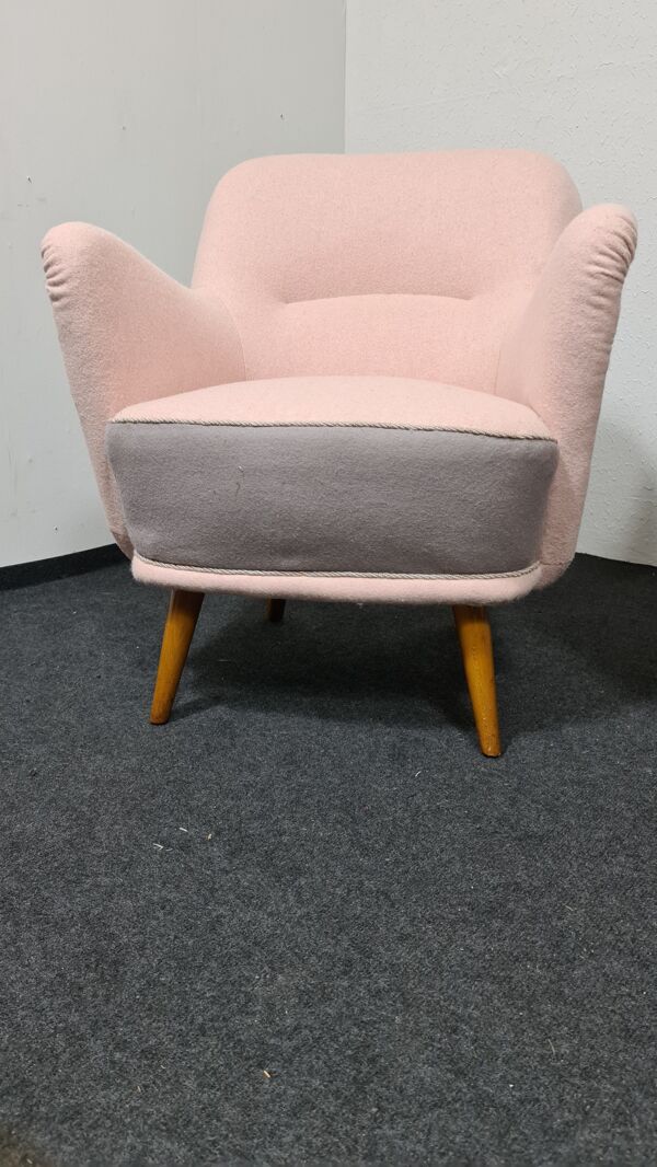 Chaise vintage des années 50 ou chaise longue par bergmann gestelle