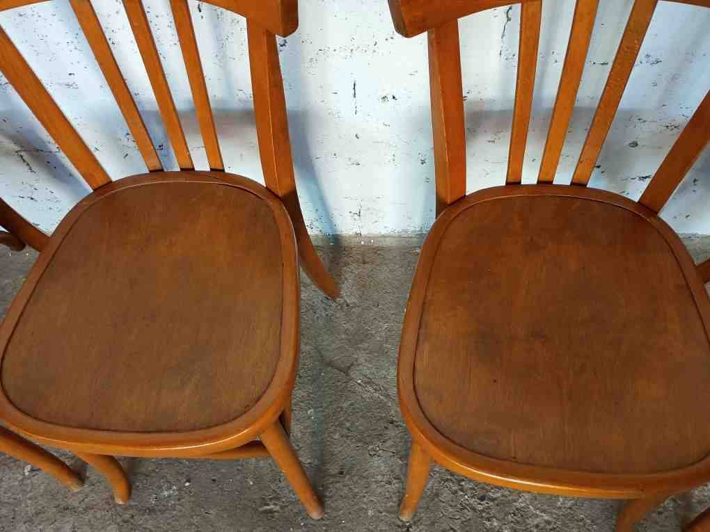6 antique Fischel bistro chairs