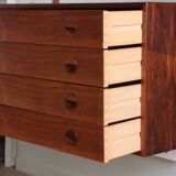 Modular rosewood wall bookcase by Thygesen and Sorensen for Hg Furniture, 1960