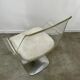 Old swivel desk chair plexiglass and steel design from the 70s