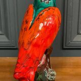 Perroquet Vallauris 1960 couleur dominante rouge