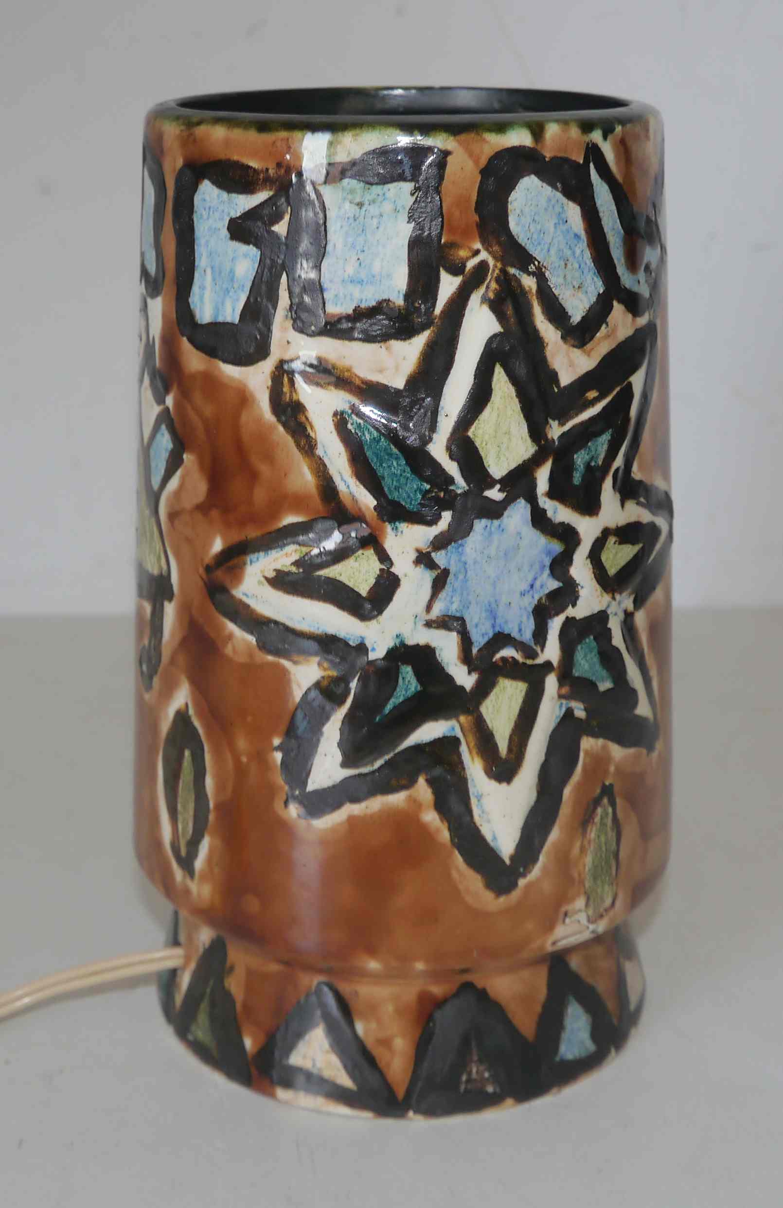 Lamp or night light in painted ceramic 60's