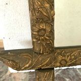 Louis XVI style mirror in wood and patinated stucco XX century 105 X  75cm