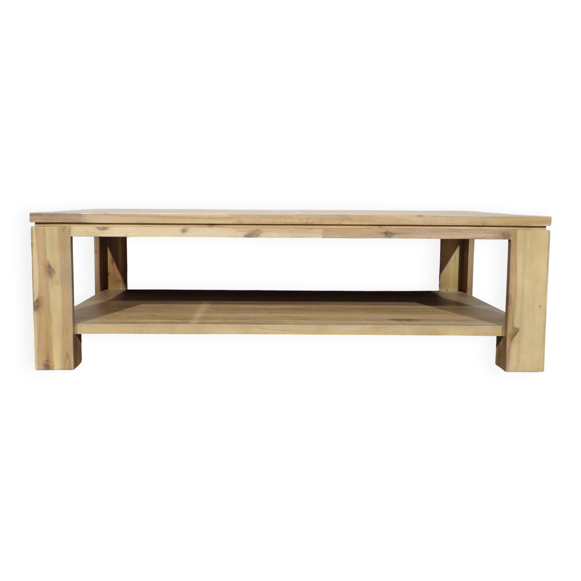 Modern style wooden coffee table, low shelf