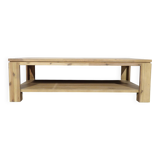 Modern style wooden coffee table, low shelf