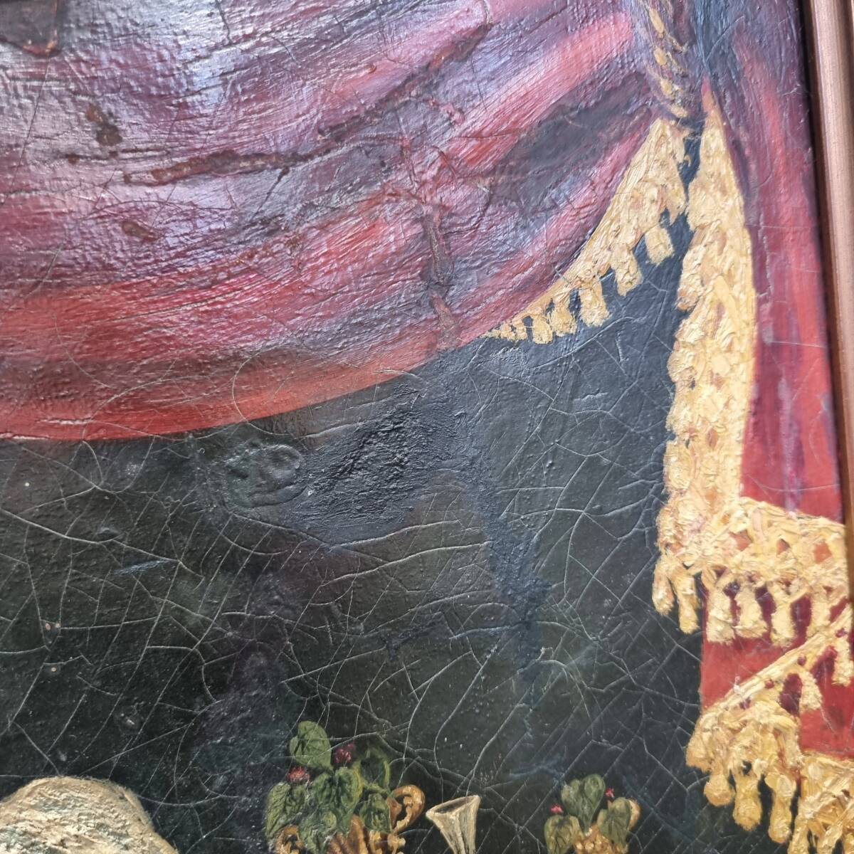 Art Nouveau Painting With A Maiden Belgian School, late 1800s