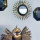 Miroir soleil doré