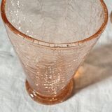 5 verres craquelés roses