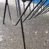 Porte revues file d'acier boules laiton vintage