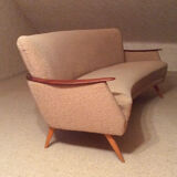 Set arc + 2 chairs 50s 60s Danish sofa good condition