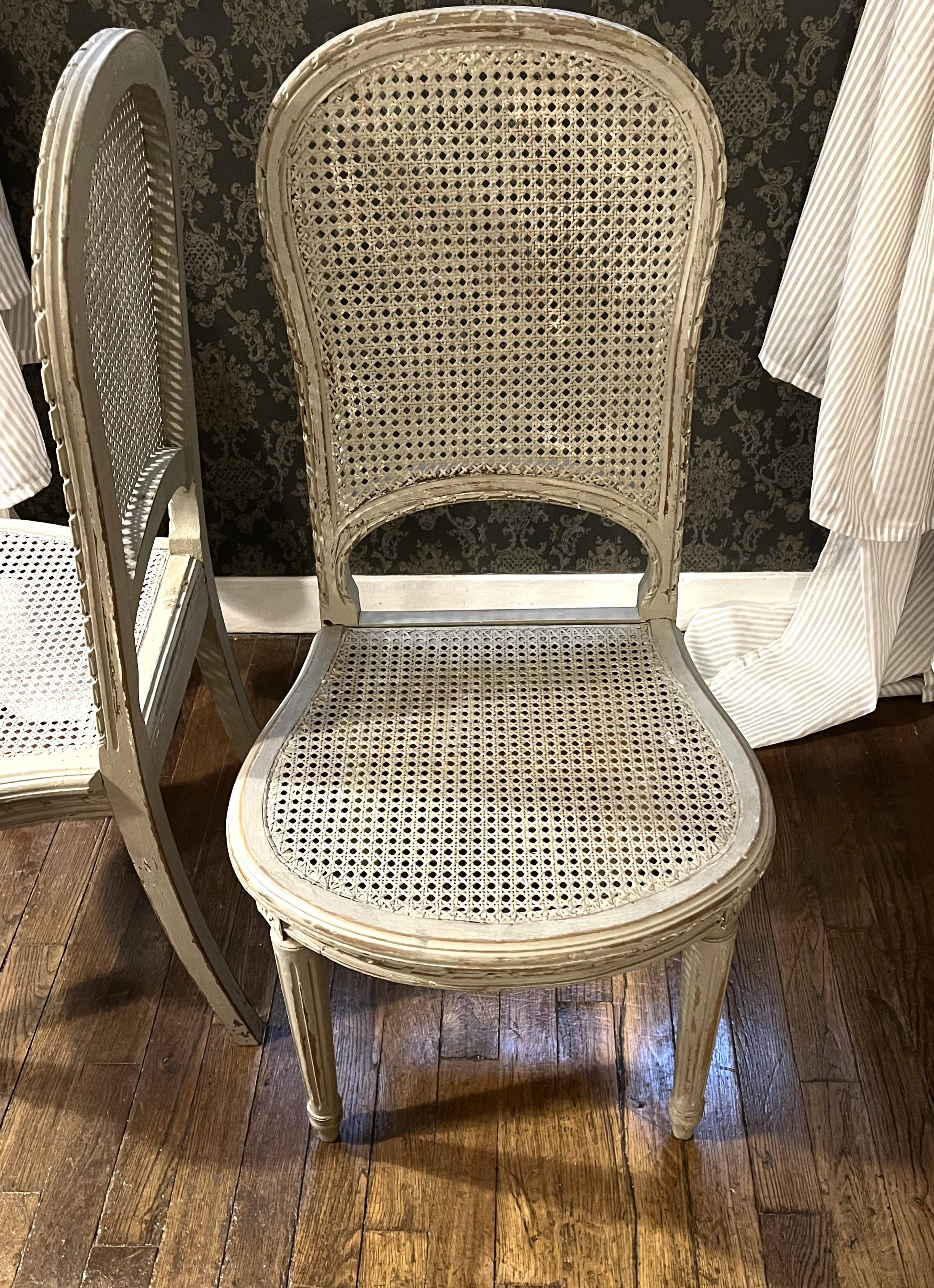 Pair of cane chairs