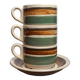 Set tasses à café Gien en grès avec soucoupes