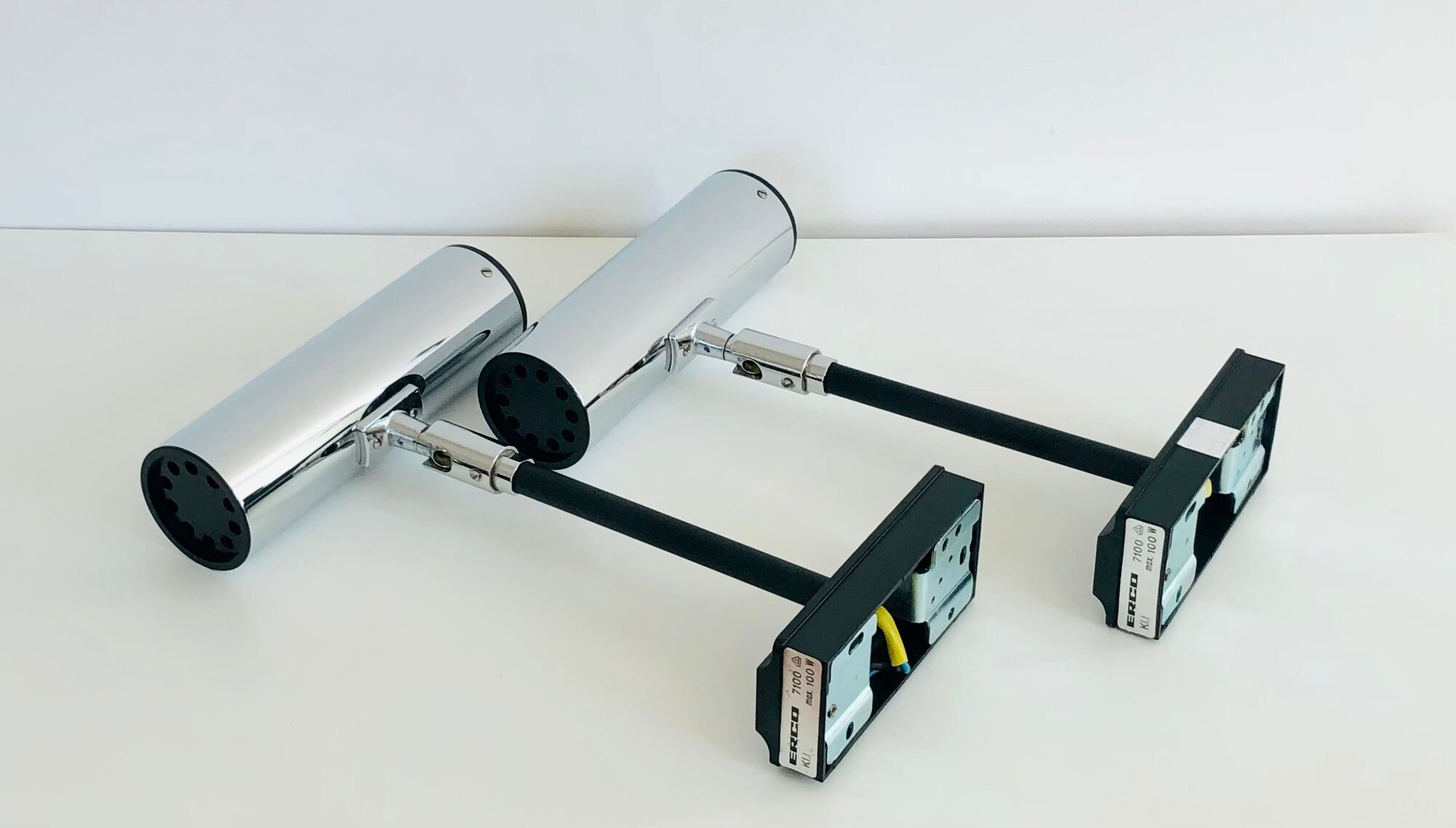 Pair of new wall lamps model 7100 from ERCO publisher, Germany 70s