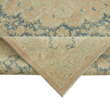 Hand-knotted persian vintage 1970s 305 cm x 390 cm beige wool carpet