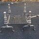 Chenets de cheminée avec grille pour barbecue