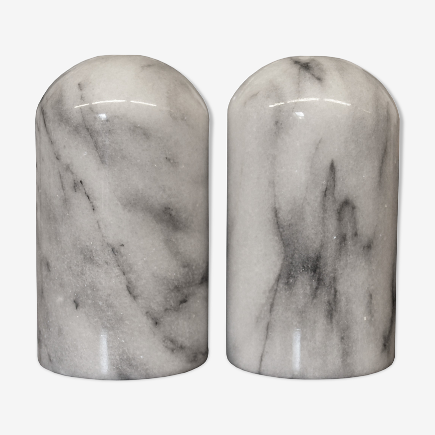 Salière et poivrier en marbre de Carrare | Selency