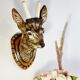 Trophée tête de cerf en céramique