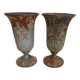 Pair of cast iron vases from 1900 from Charleville-Mézières