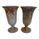 Pair of cast iron vases from 1900 from Charleville-Mézières